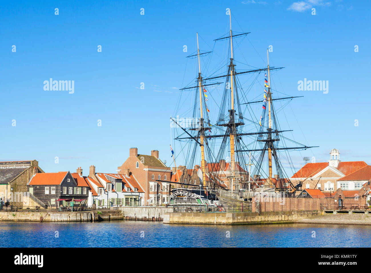 Angleterre Angleterre hartlepool hartlepool marina H M S Trincomalee une frégate de la marine de guerre napoléonienne restauré comme un bateau musée Hartlepool County Durham Banque D'Images