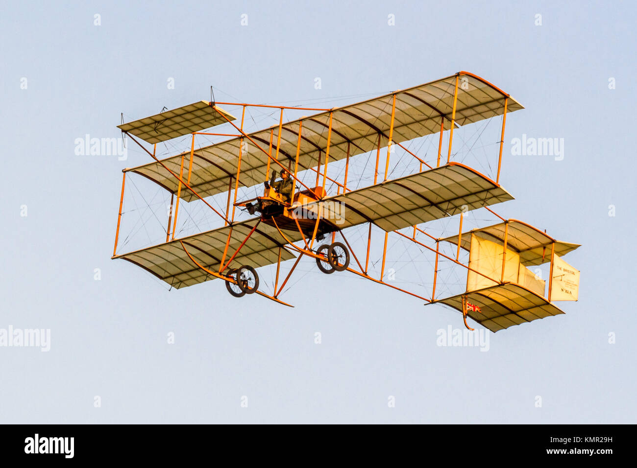 Bristol Boxkite Reproduction produit par F. G. Miles Engineering Ltd à la Shuttleworth Collection soir battant Juillet 2013 Banque D'Images
