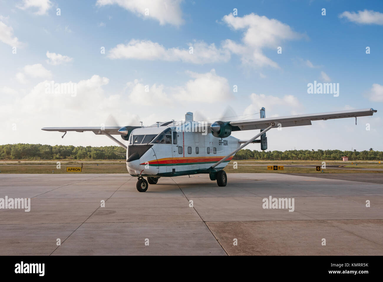 Un Guyana - Air Force, court-SC-7 Skyvan avion à Ogle Aéroport International, un aéroport public près de Georgetown, Guyana. Banque D'Images