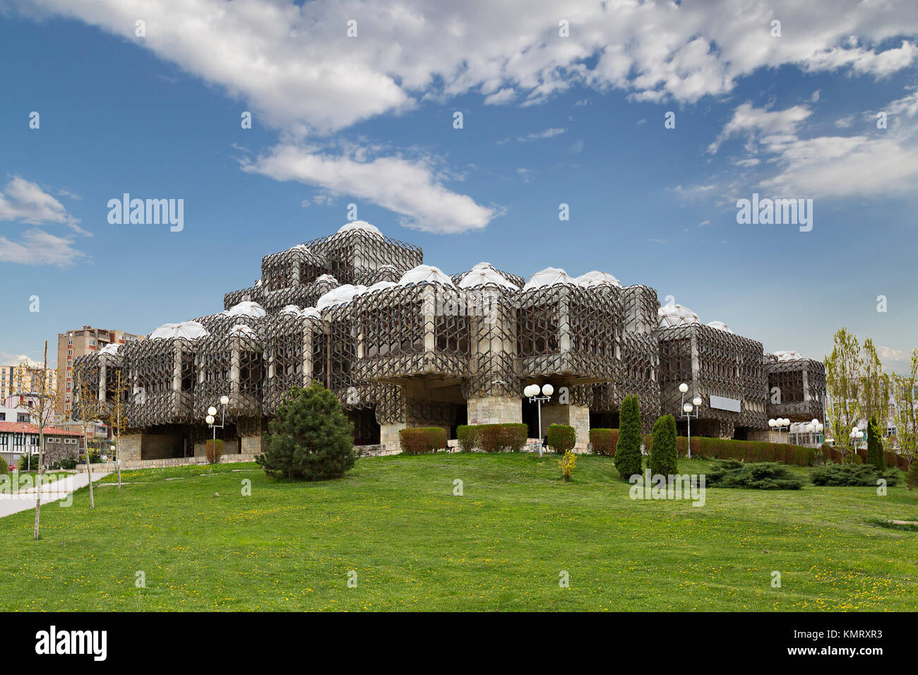 Bibliothèque publique à Pristina, Kosovo. Banque D'Images