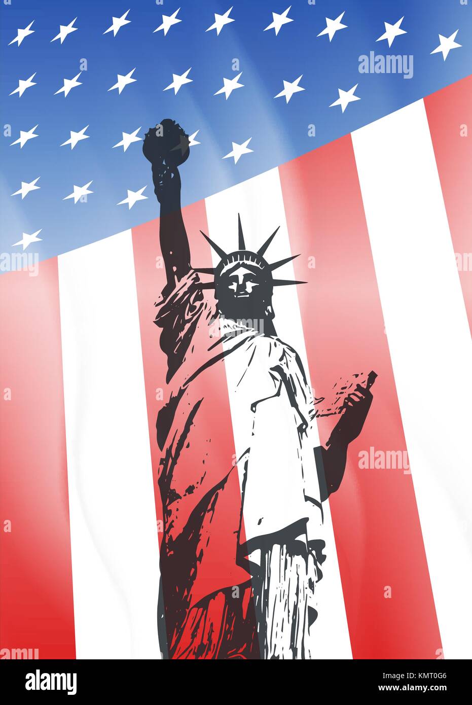 New york et symbole américain Illustration de Vecteur