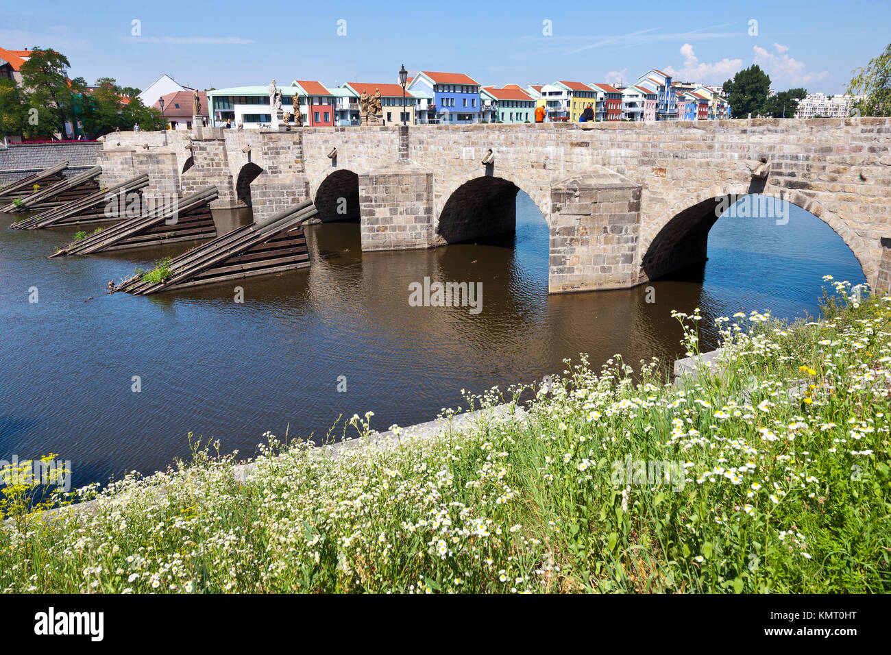 Plus goticky Kamenny, Písek, Česká republika / pont de pierre gothique, ville Pisek, République Tchèque Banque D'Images