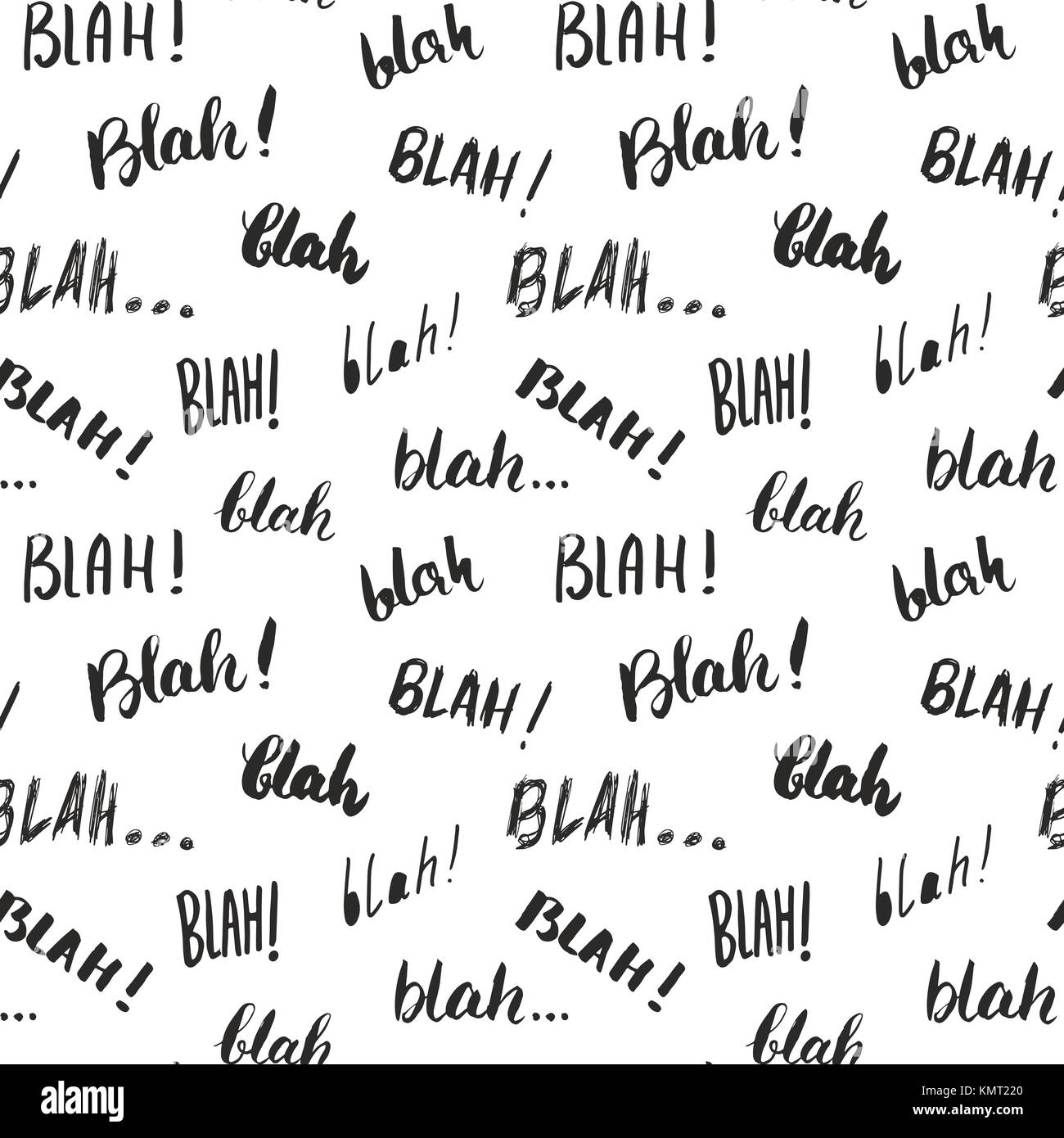 Blah, blah mots écrits à la main motif transparent fond d'illustration vectorielle. Illustration de Vecteur