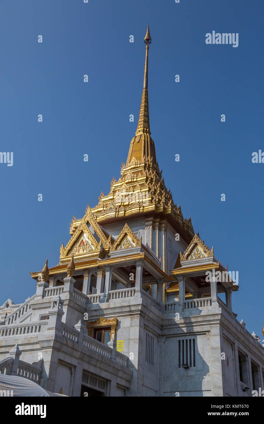 Bangkok, Thaïlande. Wat Traimit, le Temple du Bouddha d'or. Banque D'Images