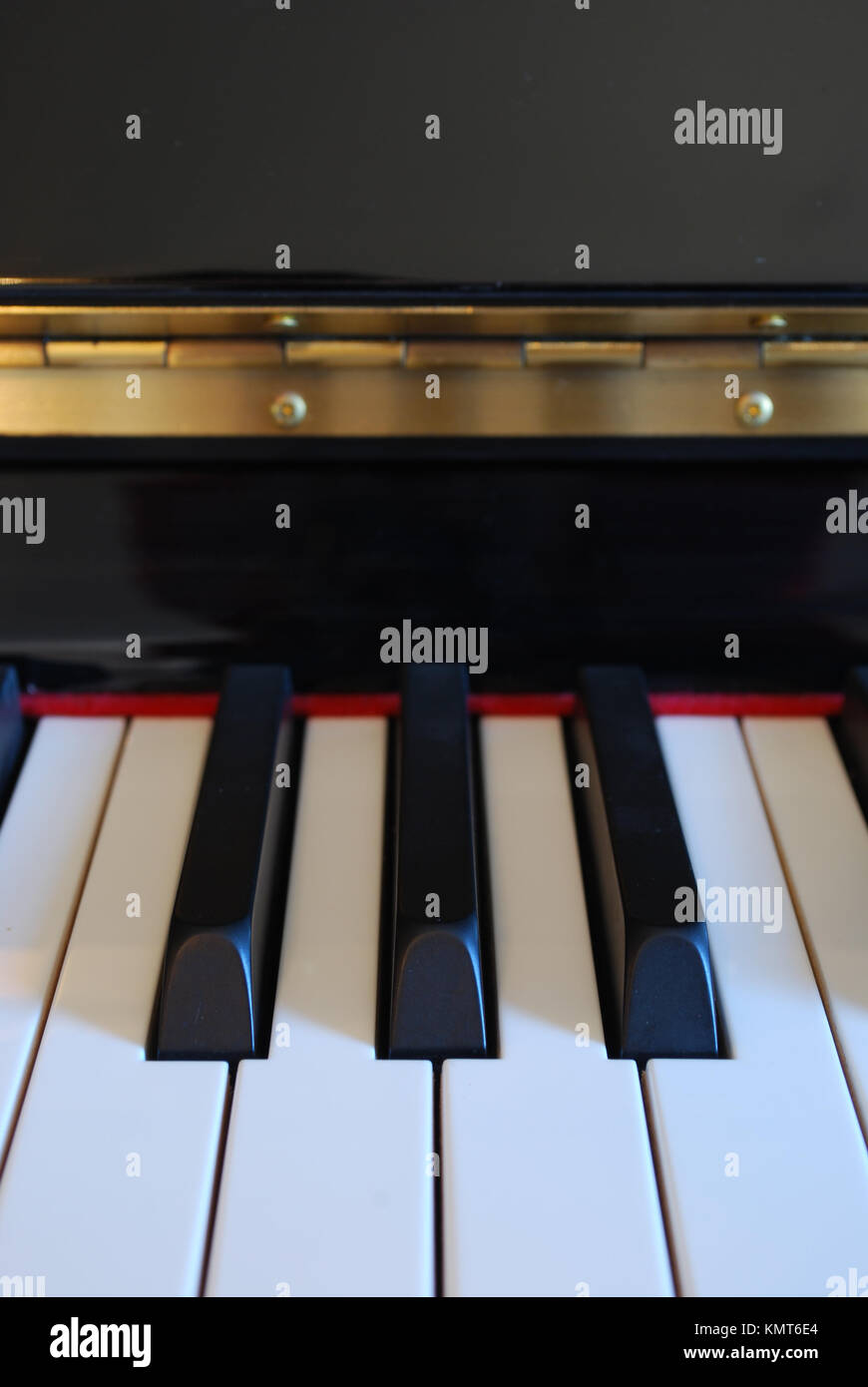 Photo d'une touches de piano (vue de face) Banque D'Images
