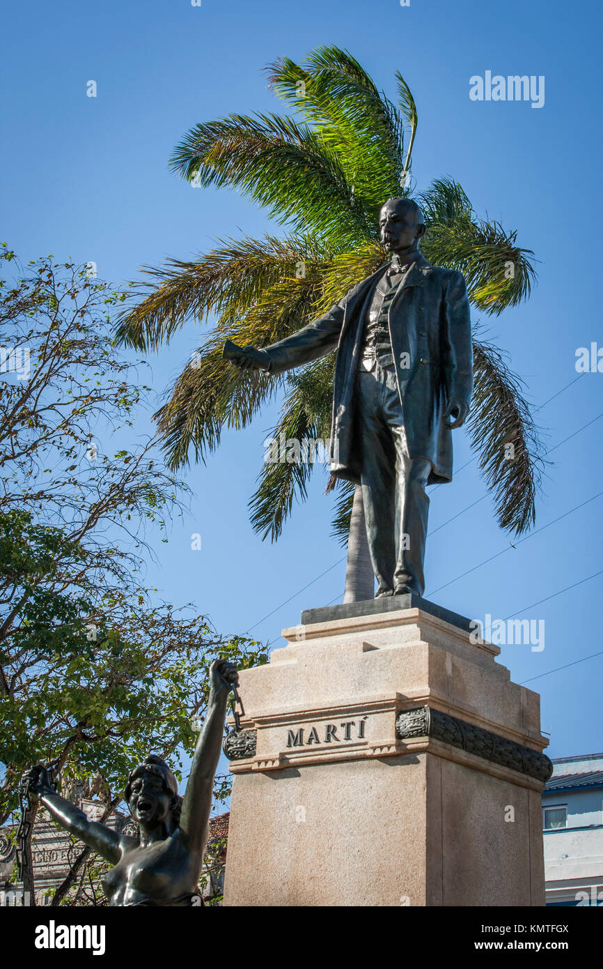 Josep Marti Statue à Cienfuegos à Cuba Banque D'Images