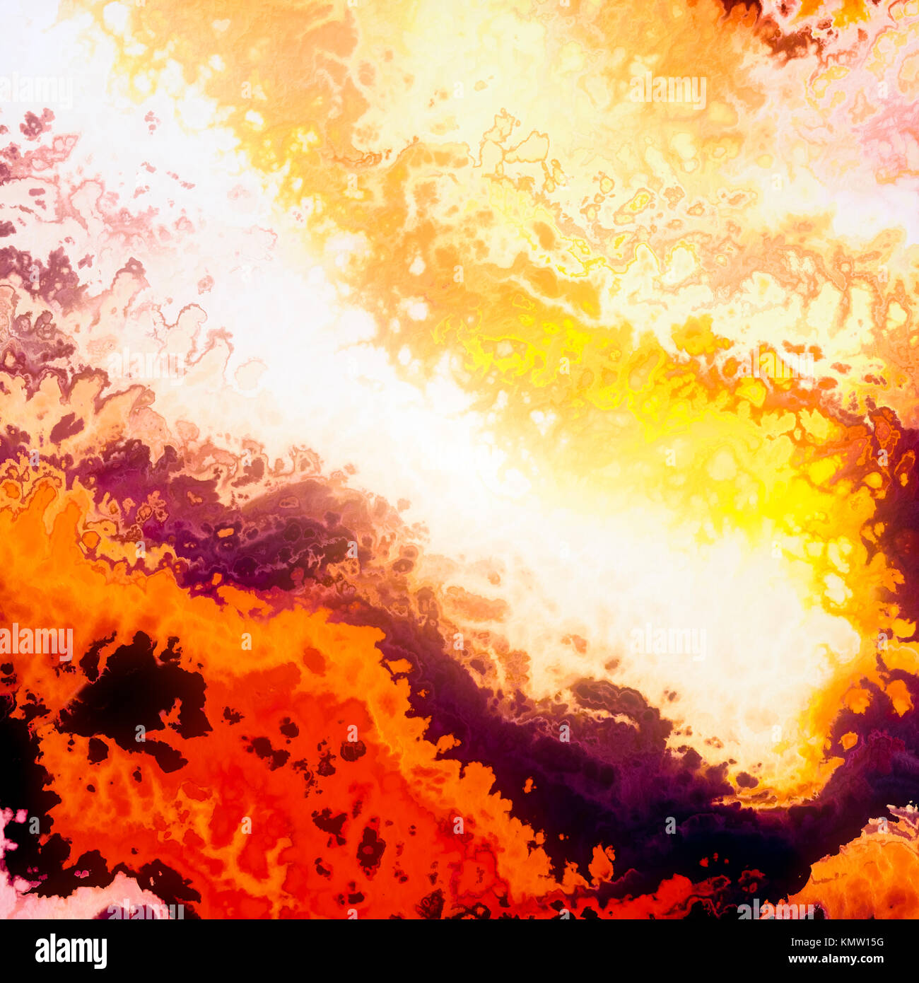 Nuages brûlants, flammes rouges, abstract illustration Banque D'Images