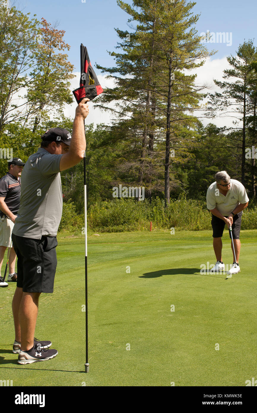 Parcours de golf en France. Banque D'Images