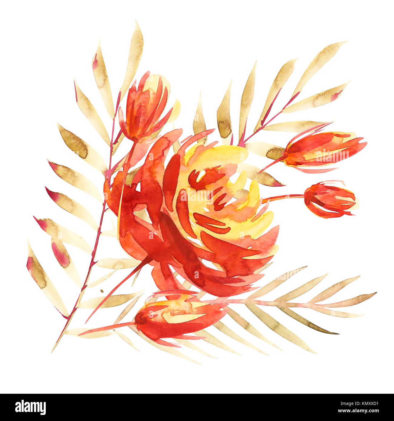 Jolie Aquarelle Fleurs Roses Peintes à La Main Invitation