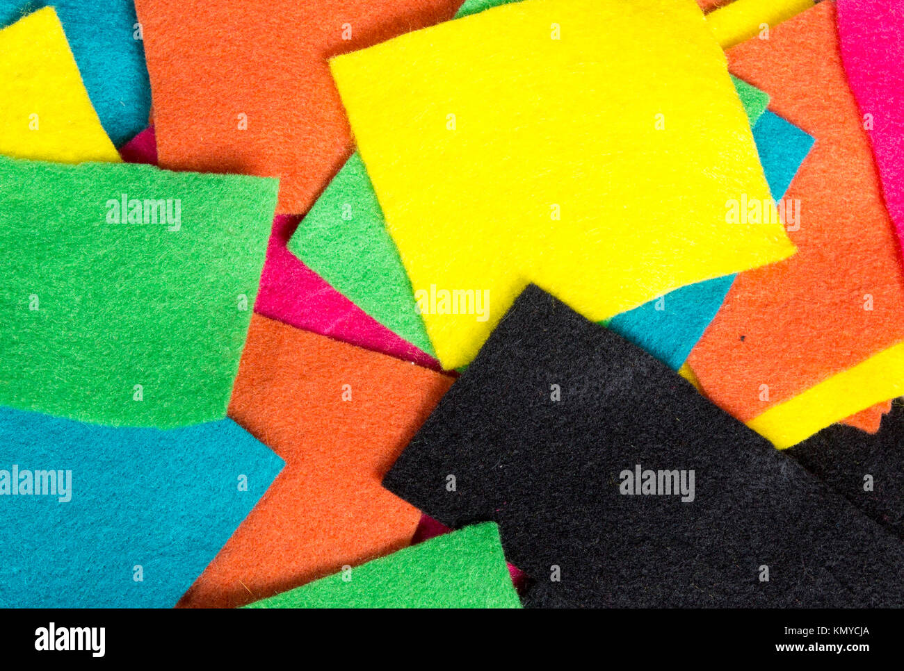 Close up pile de feutre de couleur et de textures, de l'art Banque D'Images