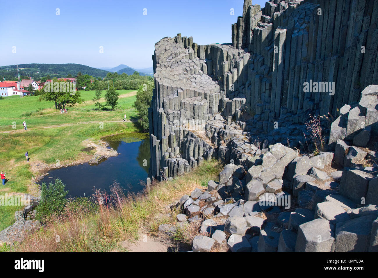 Organes, Kamenicky Senov Panska, rock, la région de Bohême du Nord, République tchèque / Varhany, Panská skála, Kamenický Šenov, Česká republika Banque D'Images