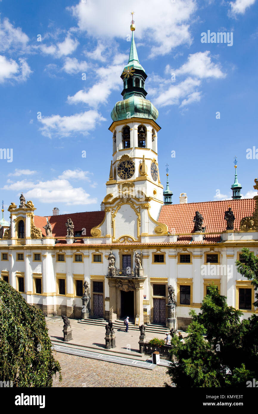 Loreta baroque par arch. Dientzenhofer, Hradcany, Prague, château, Prague (UNESCO), République Tchèque Banque D'Images