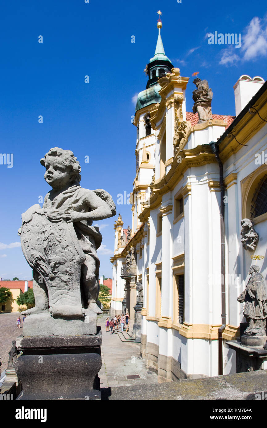 Loreta baroque par arch. Dientzenhofer, Hradcany, Prague, château, Prague (UNESCO), République Tchèque Banque D'Images