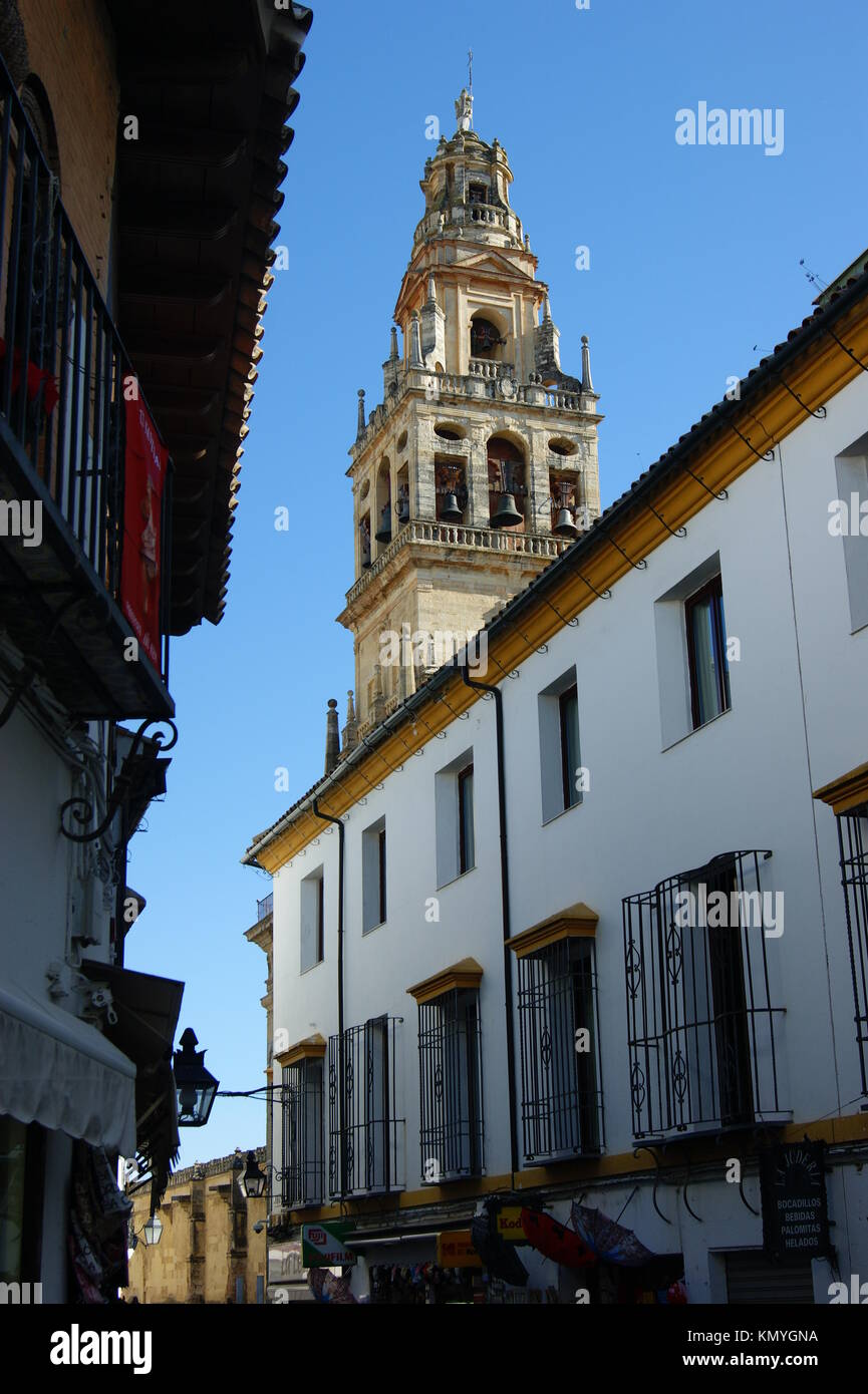 La tour sur la Mesquita de Cordoba, Espagne Banque D'Images