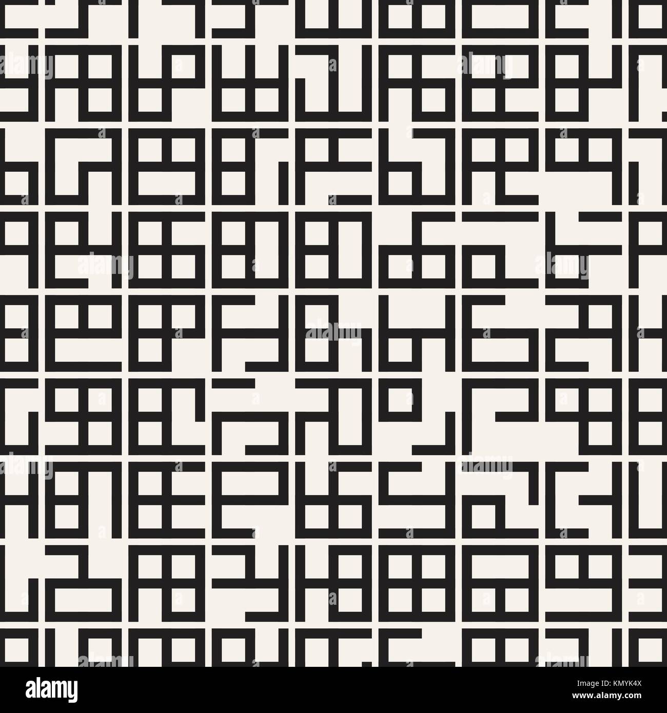 Tangled irrégulières. formes géométriques abstraites background design. vector seamless pattern