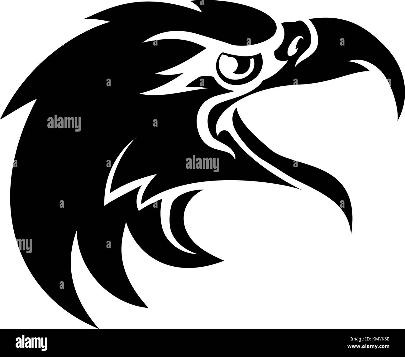 Tête d'aigle dans le profil Illustration de Vecteur