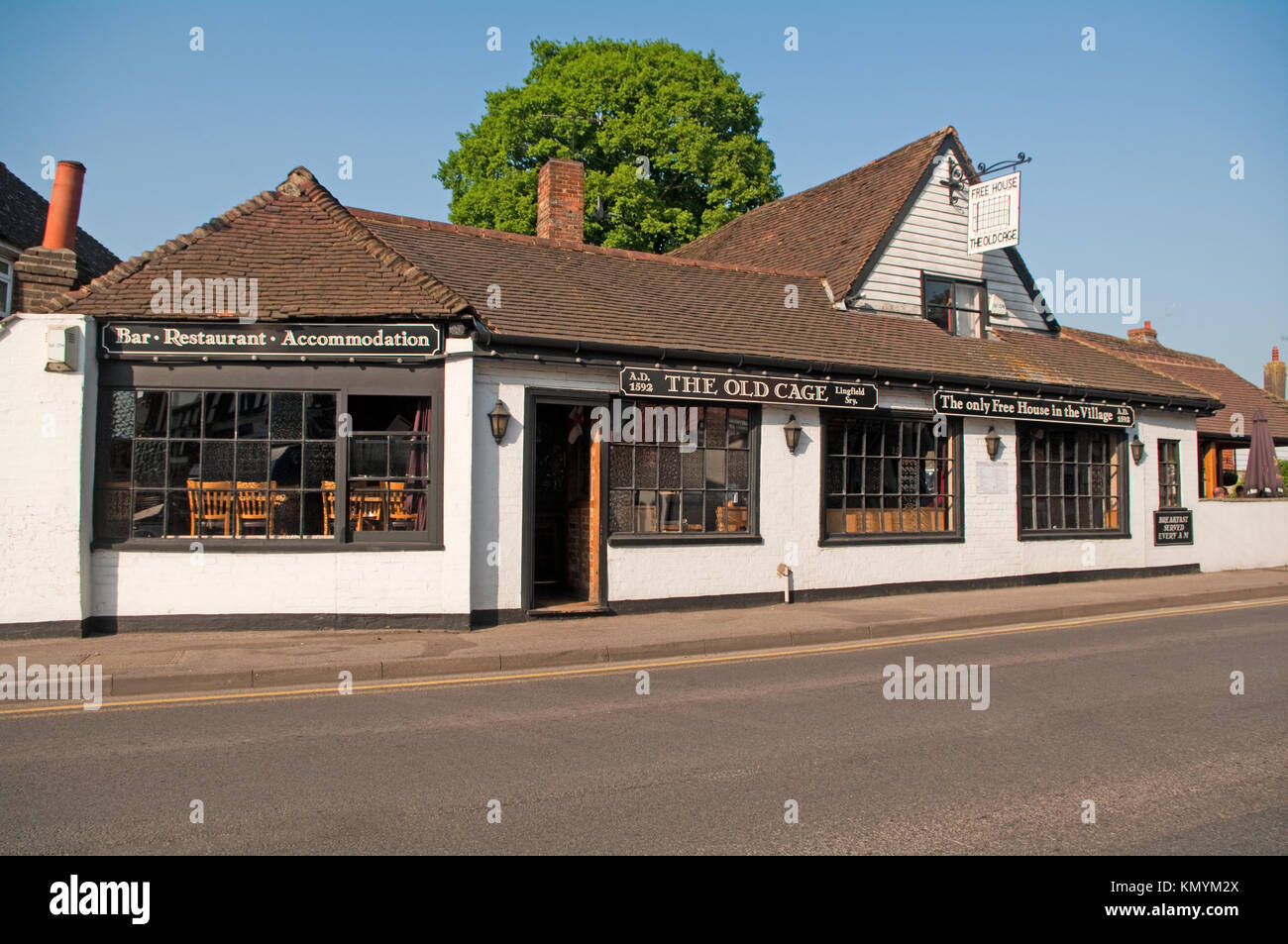 Lingfield, vieille cage, Restaurant Bar et de l'hébergement, Surrey, Angleterre, Banque D'Images