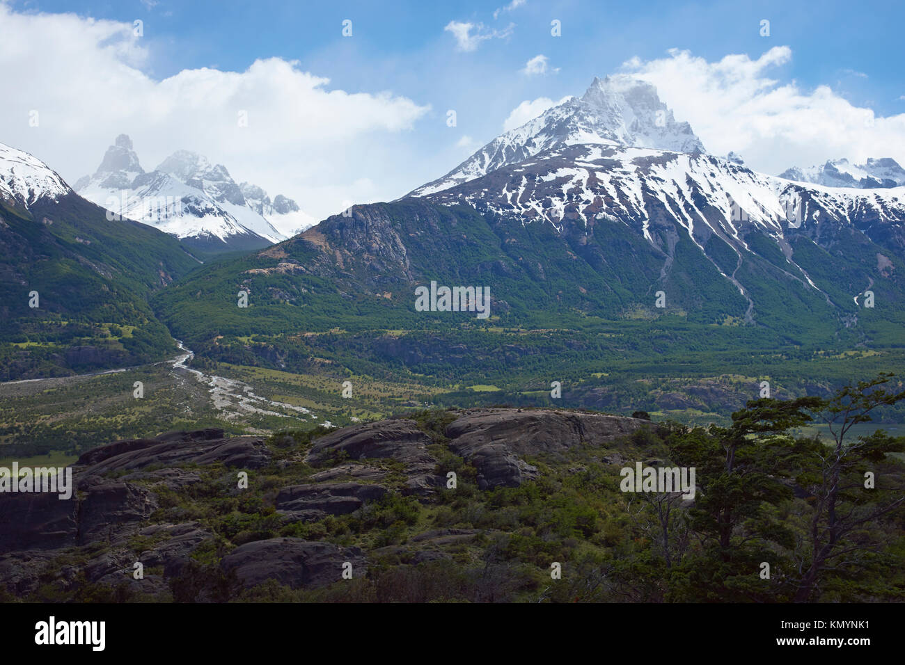 Paysage le long de la Carretera Austral au-dessus de Rio Ibáñez en Patagonie, Chili Banque D'Images