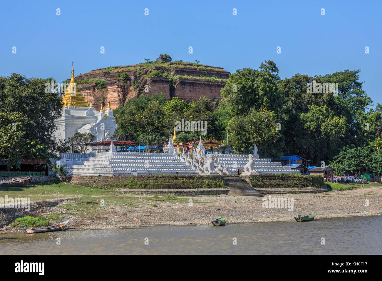 , Mingun Pahtodawgyi, Mandalay, Myanmar, en Asie Banque D'Images