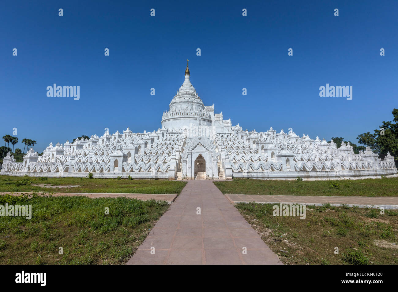 Mingun, la Pagode Hsinbyume, Mandalay, Myanmar, en Asie Banque D'Images