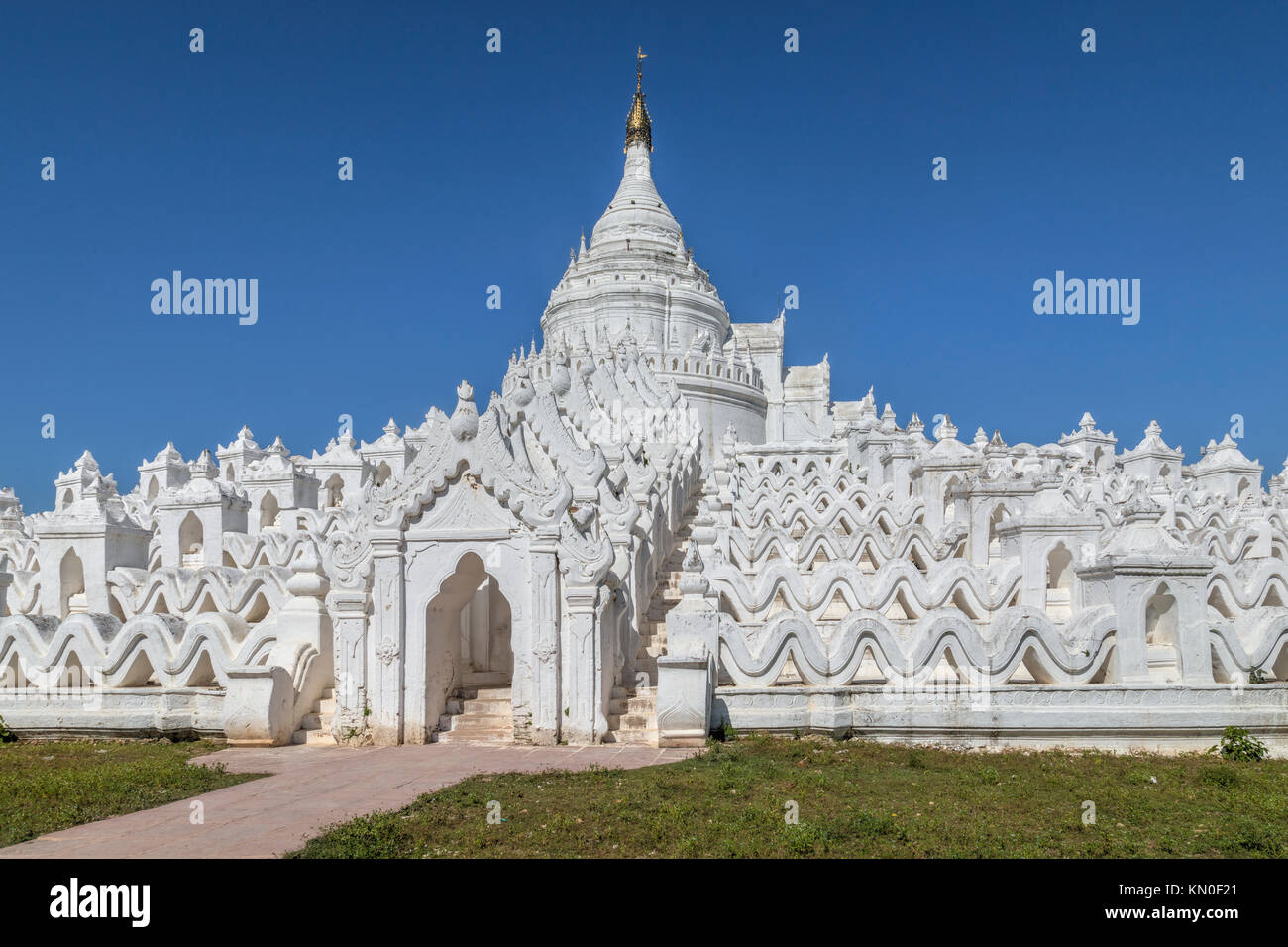 Mingun, la Pagode Hsinbyume, Mandalay, Myanmar, en Asie Banque D'Images