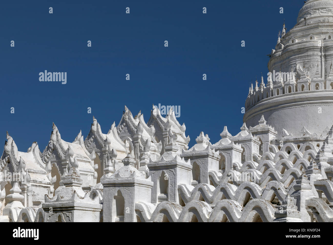 Mingun, la Pagode Hsinbyume, Mandalay, Myanmar, en Asie Banque D'Images