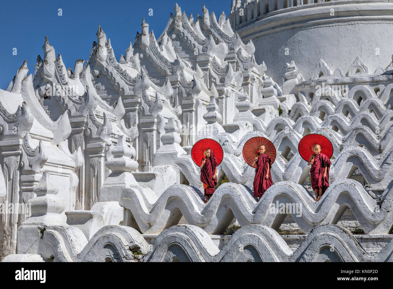 Mingun, la Pagode Hsinbyume, Mandalay, Myanmar, en Asie Banque D'Images