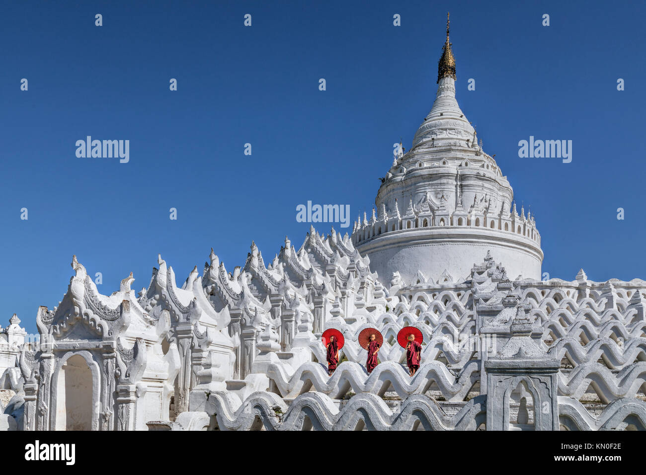 Mingun, la Pagode Hsinbyume, Mandalay, Myanmar, en Asie Banque D'Images
