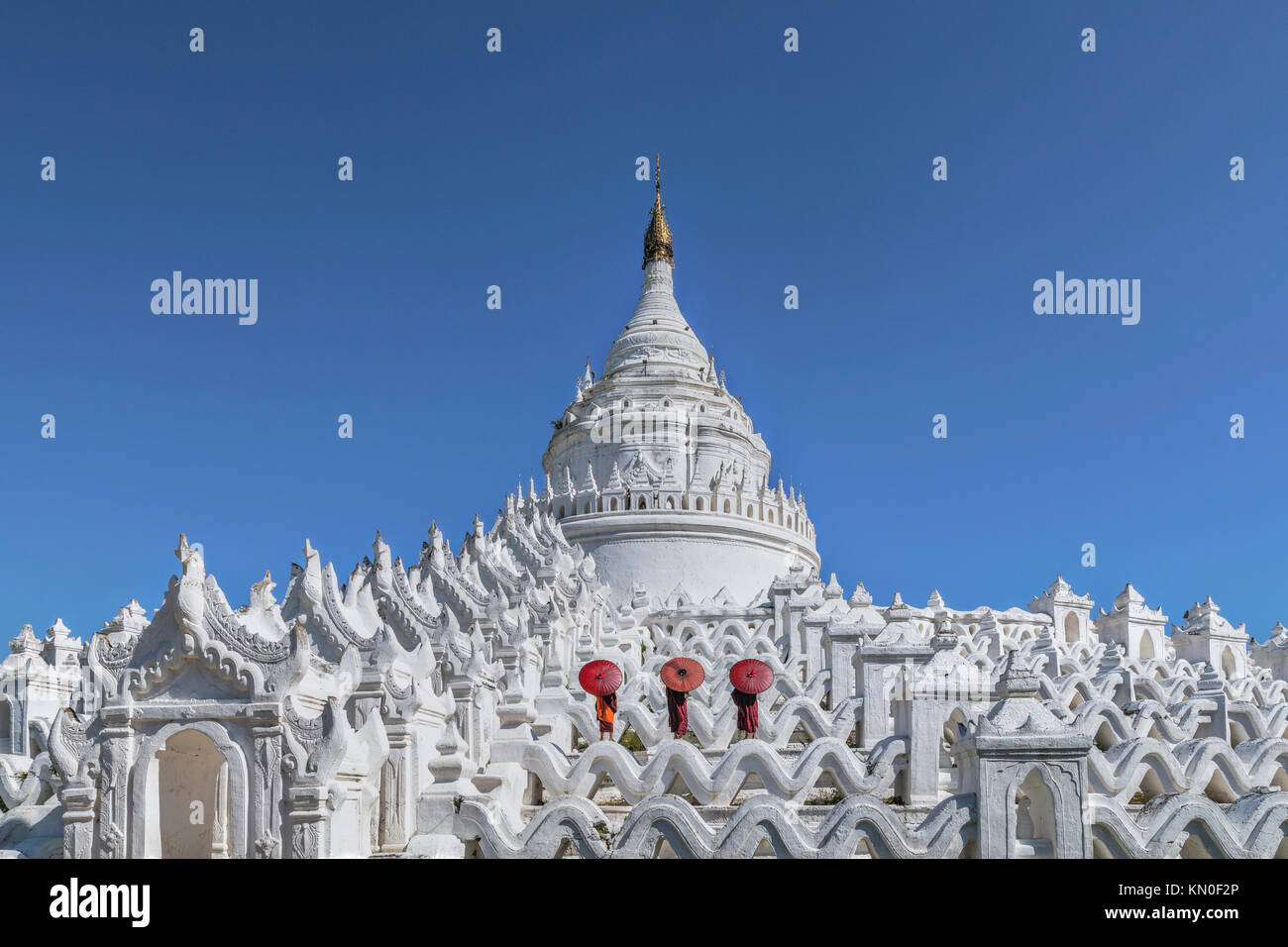 Mingun, la Pagode Hsinbyume, Mandalay, Myanmar, en Asie Banque D'Images