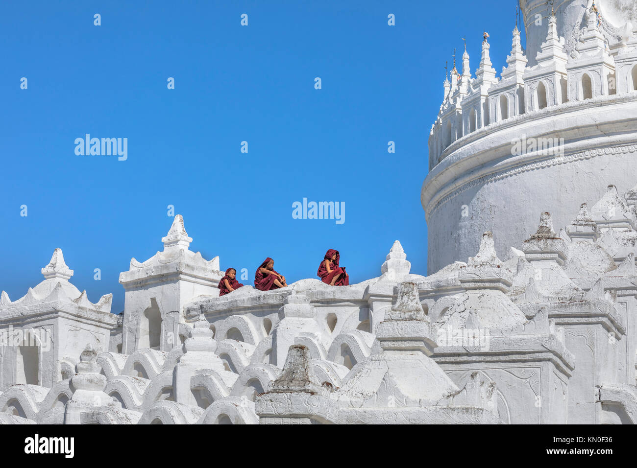 Mingun, la Pagode Hsinbyume, Mandalay, Myanmar, en Asie Banque D'Images