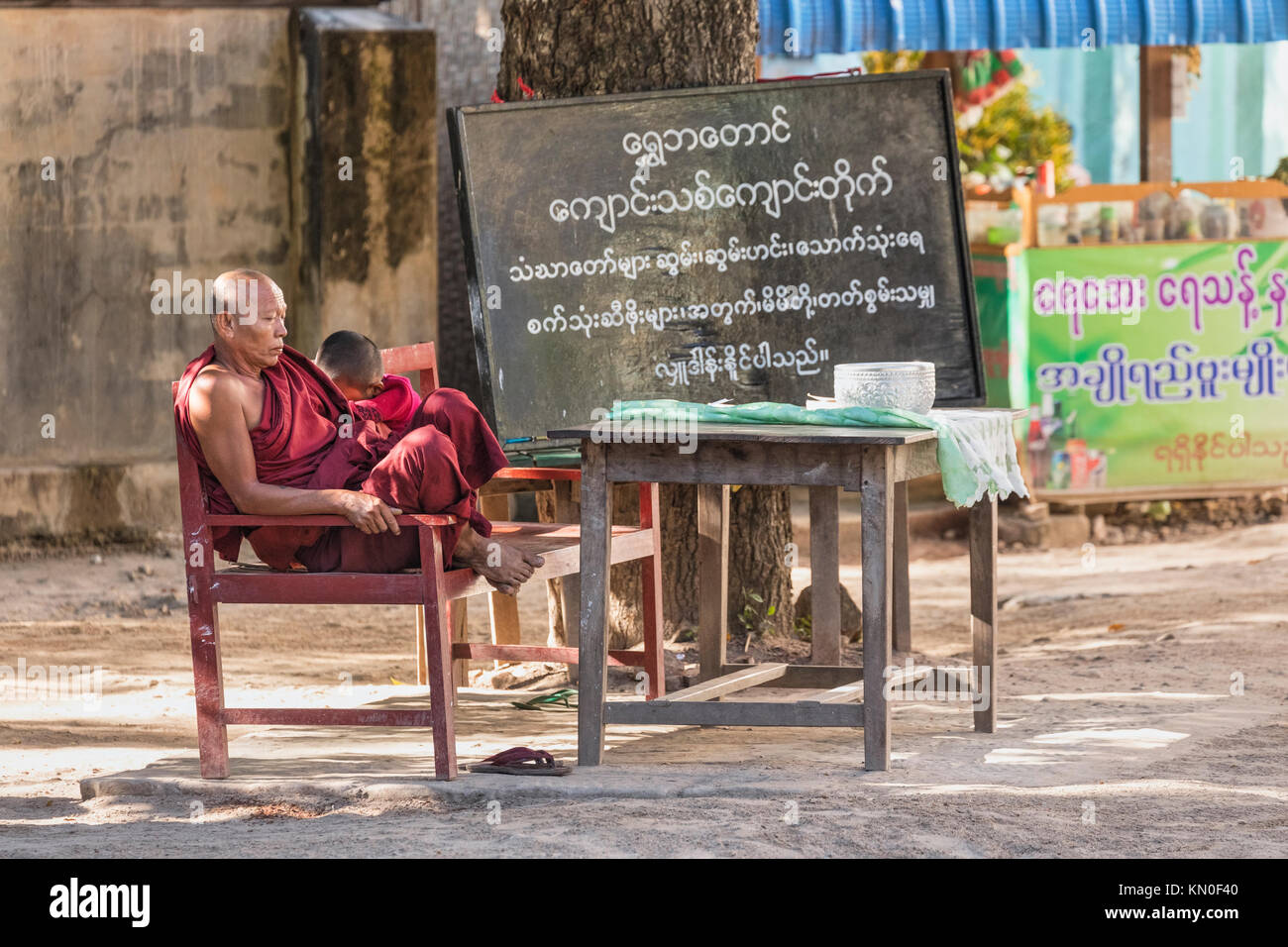 Shwe Ba Taung, Monastère, Pagode, le Myanmar, l'Asie Banque D'Images