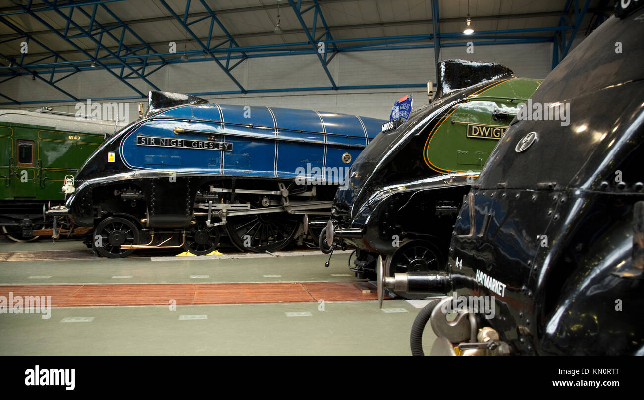 Sir Nigel Gresley et Dwight D. Eisenhower au grand rassemblement d'un vapeur à Locomitives4 le National Railway Museum, York, UK - Novembre 2013 Banque D'Images