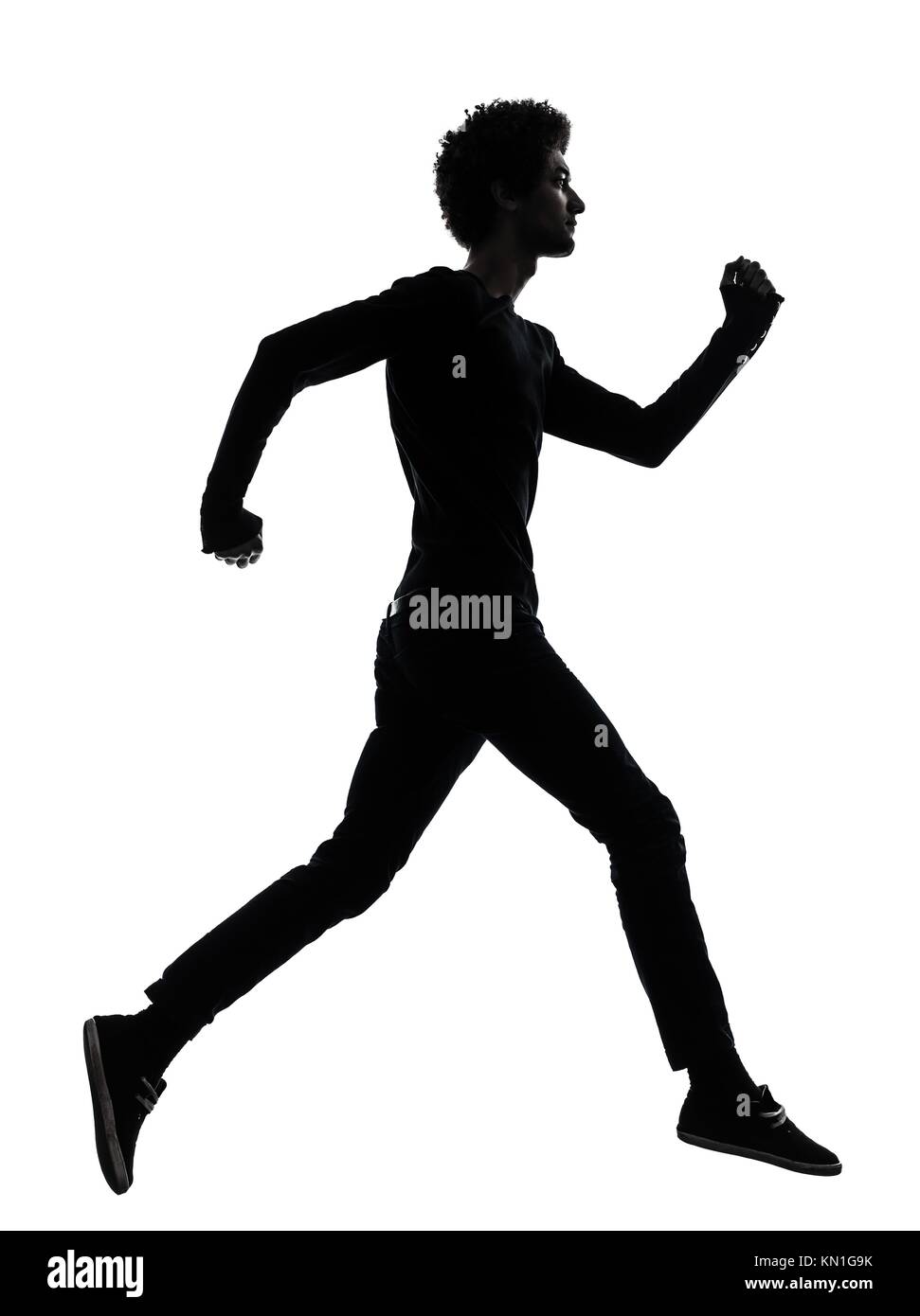 Beau silhouette un africain Banque de photographies et d’images à haute ...