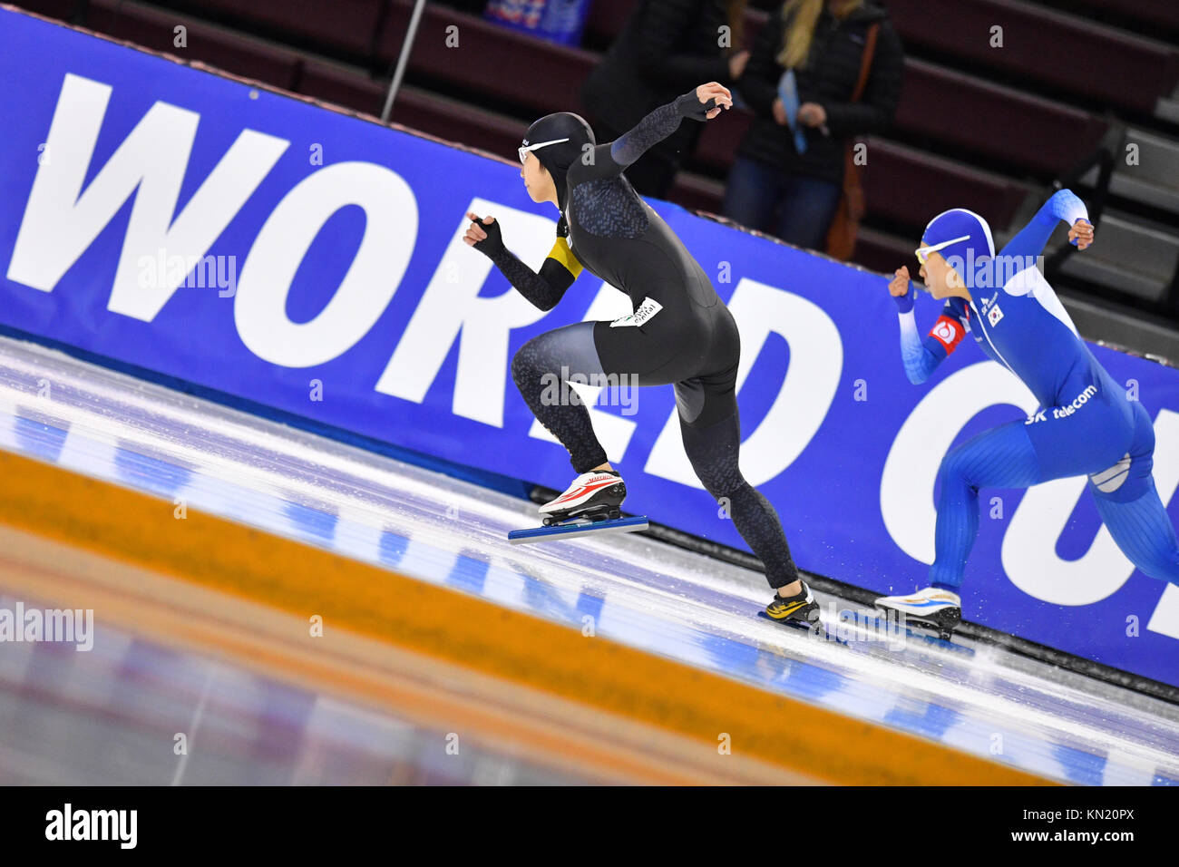 Salt Lake City, États-Unis. Credit : MATSUO. 9Th Mar, 2017. (L-R) ? ? ? Nao Kodaira (JPN), ?/Lee Sang-Hwa (KOR) ISU de patinage de vitesse : Coupe du monde de patinage de vitesse 500m femmes à l'Utah Olympic Oval à Salt Lake City, États-Unis. Credit : MATSUO .K/AFLO SPORT/Alamy Live News Banque D'Images