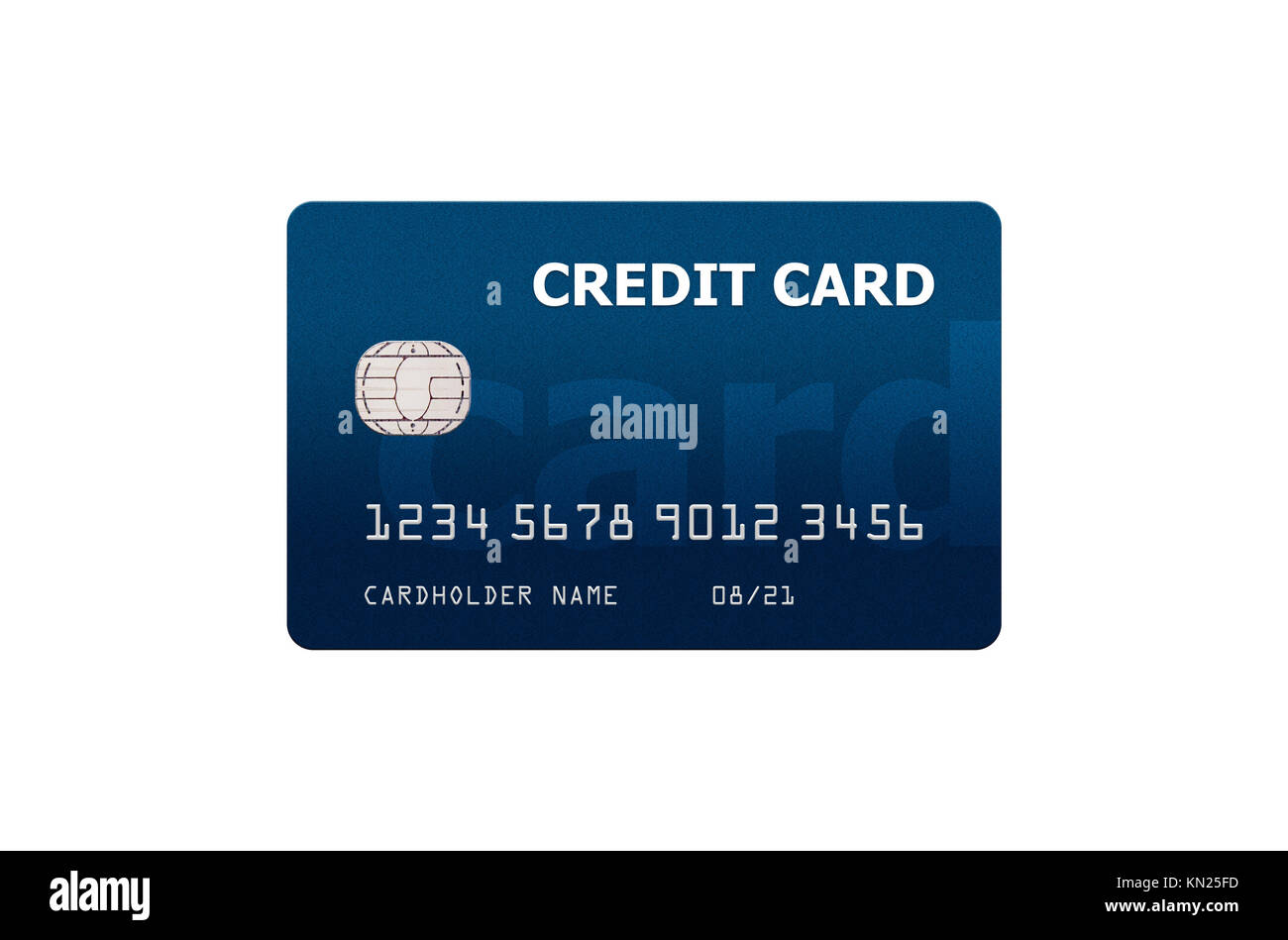 Le modèle de projet de carte de crédit isolé sur blanc. La carte de crédit payer payer projet concept d'affaires modèle de débit Banque D'Images