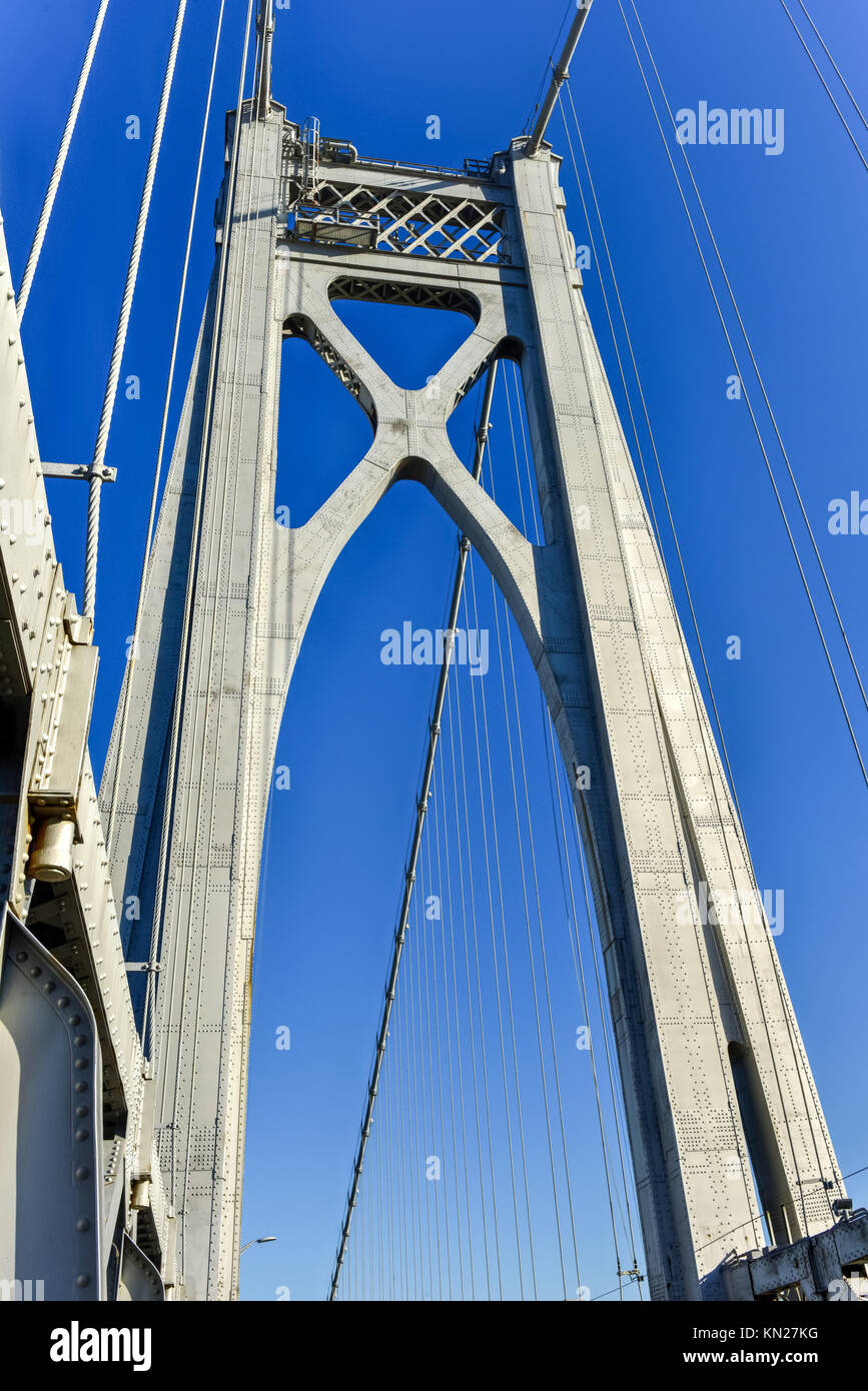 Mid-Hudson pont traversant la rivière Hudson à Poughkeepsie, New York Banque D'Images