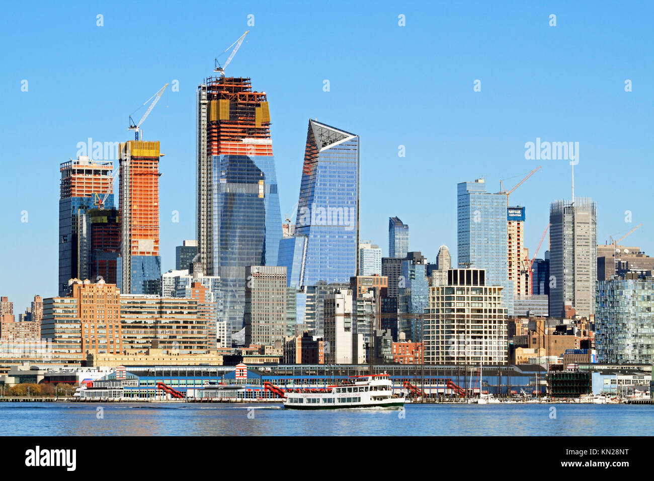 La construction de l'Hudson Yards à New York City, USA Banque D'Images