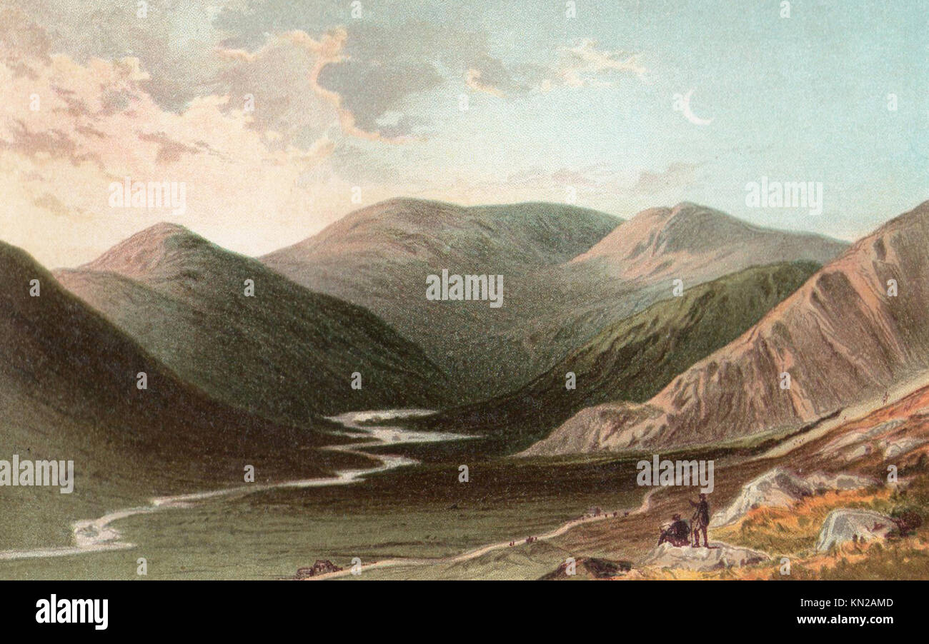 La vallée noire, Killarney, Irlande, illustration de l'époque victorienne Banque D'Images