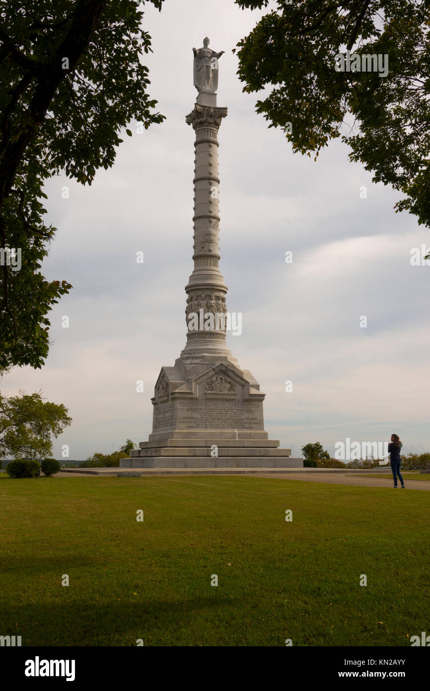 USA Virginia va le Monument de la victoire de Yorktown Yorktown Battlefield National Historic Park Banque D'Images