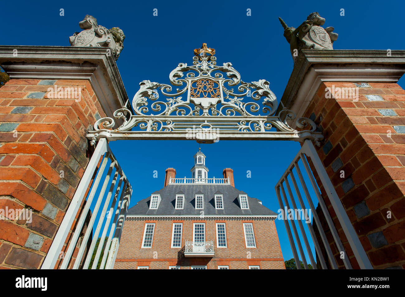 USA Virginia VA Williamsburg Colonial Palais du Gouverneur bâtiment historique Banque D'Images