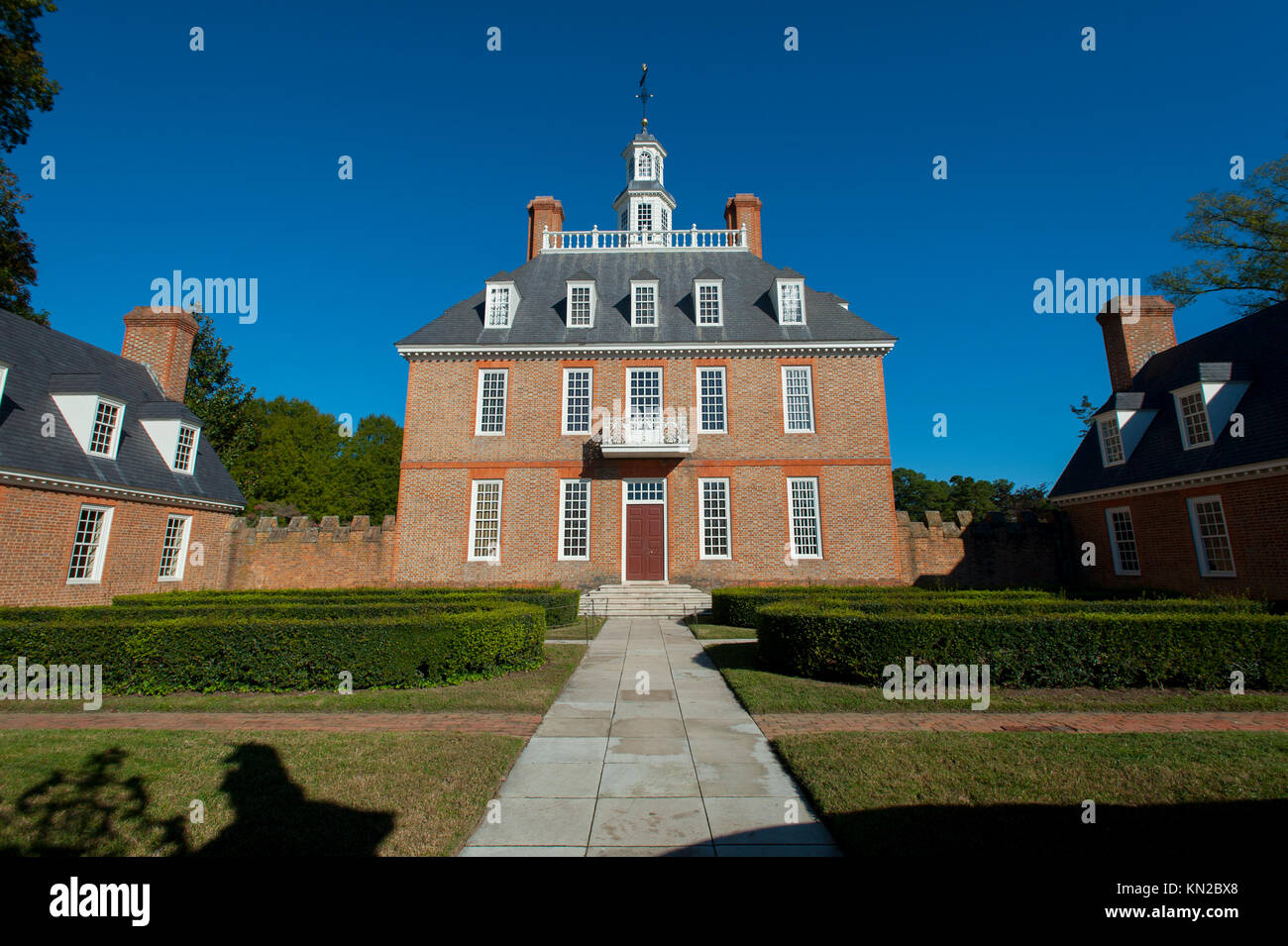 USA Virginia VA Williamsburg Colonial Palais du Gouverneur bâtiment historique Banque D'Images
