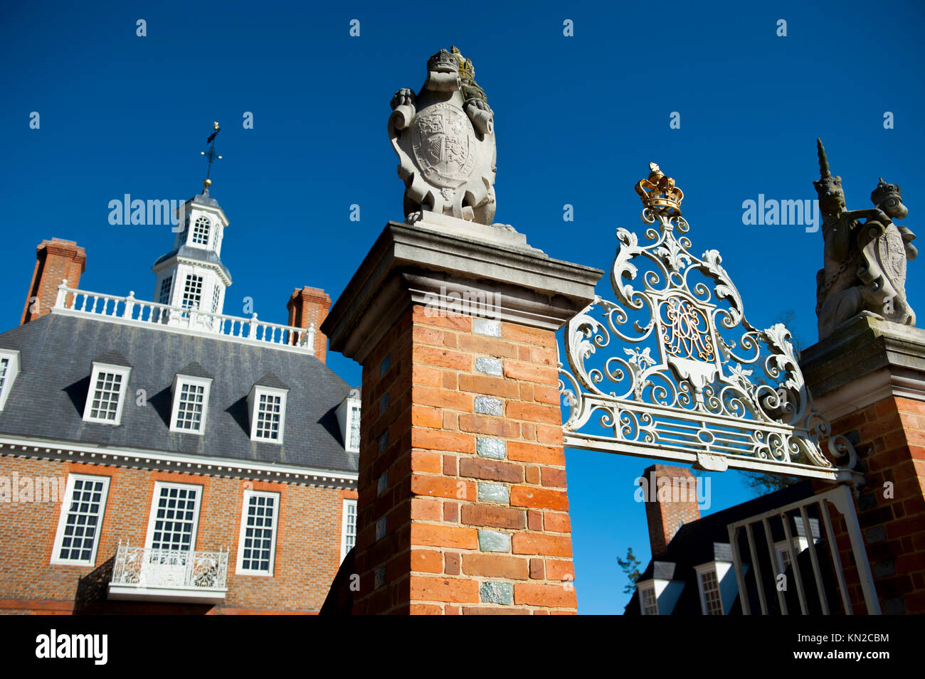 USA Virginia VA Williamsburg Colonial Palais du Gouverneur bâtiment historique Banque D'Images