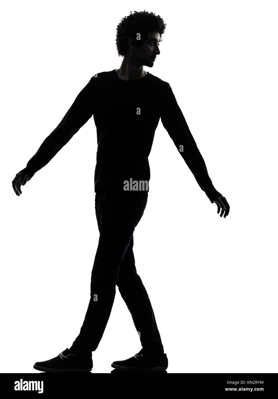 Beau silhouette un africain Banque de photographies et d’images à haute ...