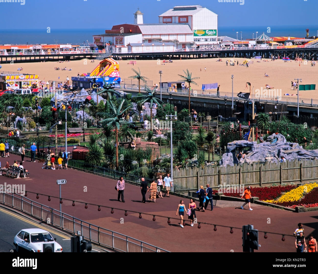 Britannia Pier et du Front, Great Yarmouth, Norfolk, Angleterre, Royaume-Uni Banque D'Images