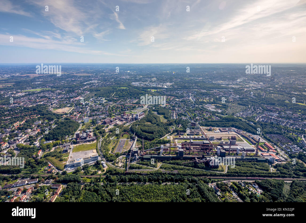 Zollverein, un site du patrimoine mondial, Essen-Katerberg Zollverein, Essen, Nordrhein-Westfalen, Allemagne, vue aérienne, vue aérienne, la photographie aérienne, l'AERI Banque D'Images