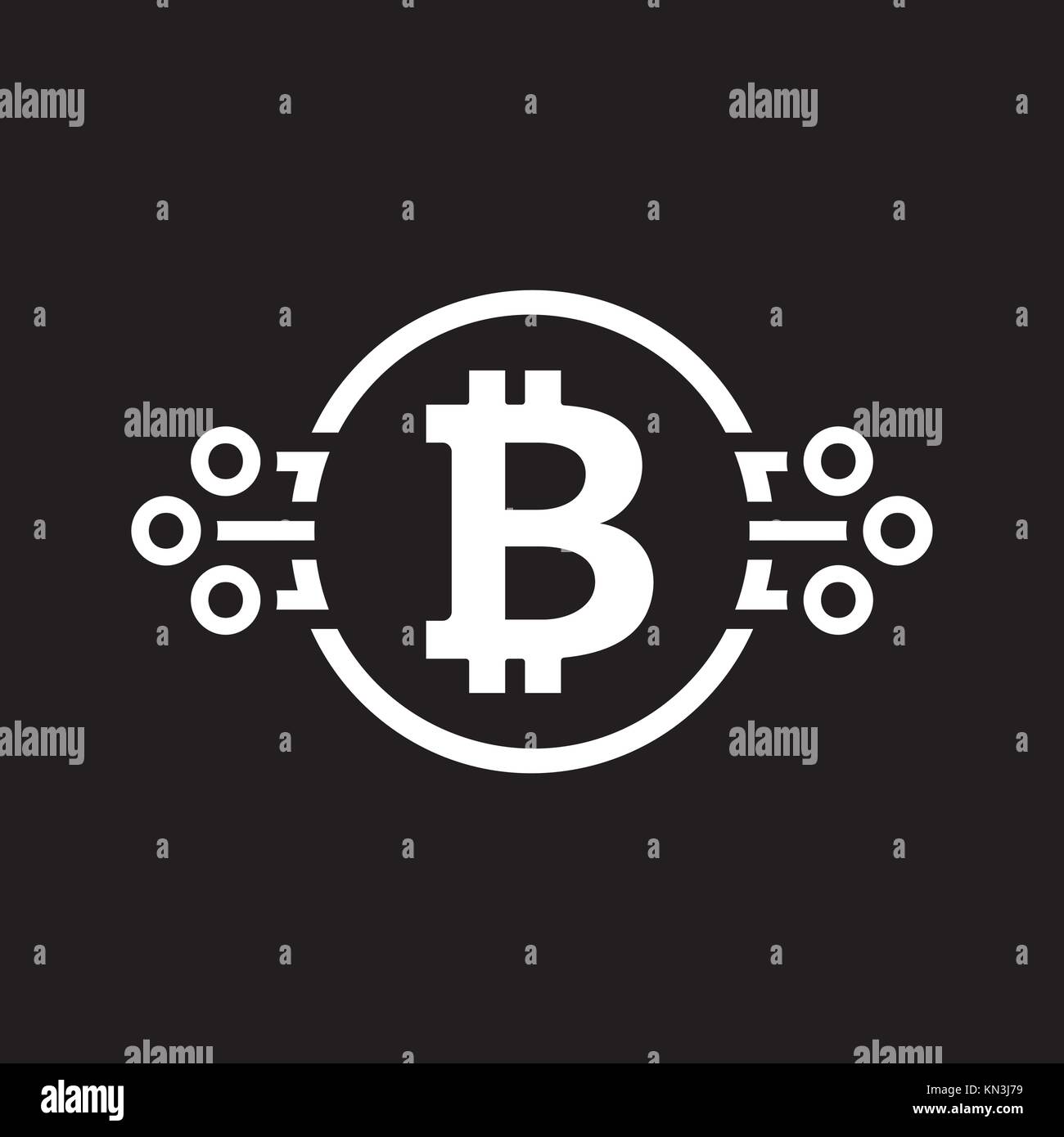 Icône Cryptocurrency Bitcoin. Illustration de Vecteur