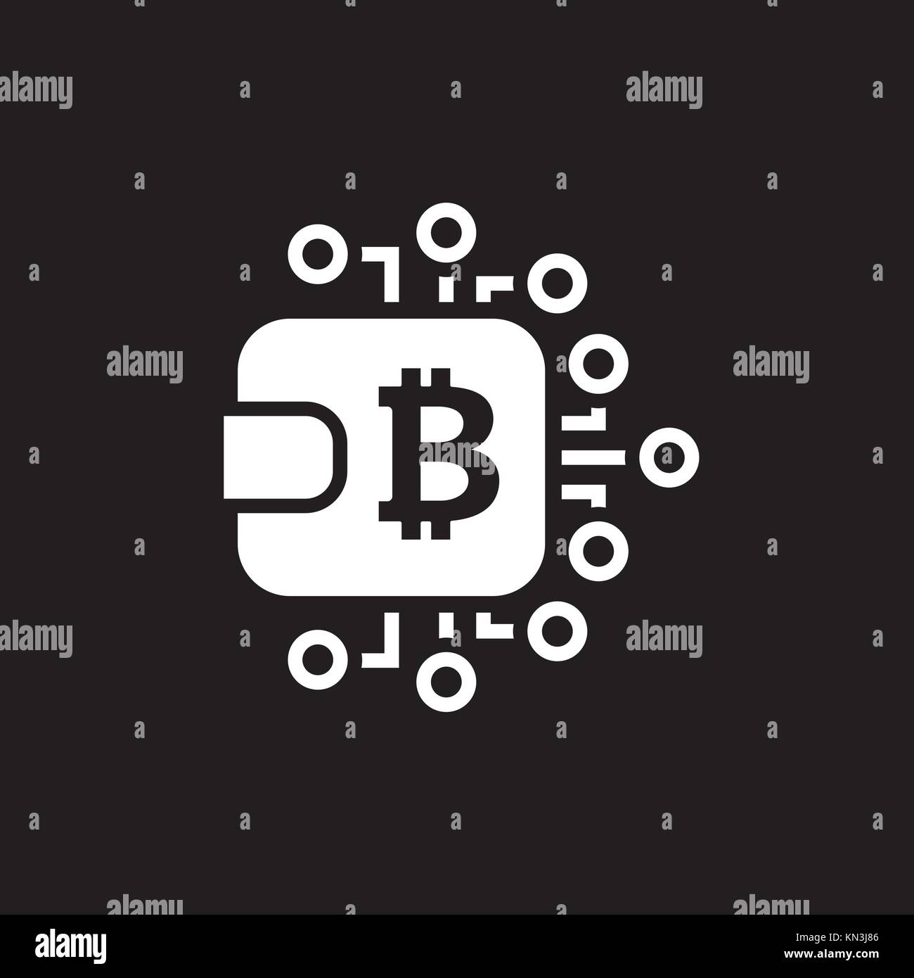 L'icône de Bitcoin Wallet. Illustration de Vecteur