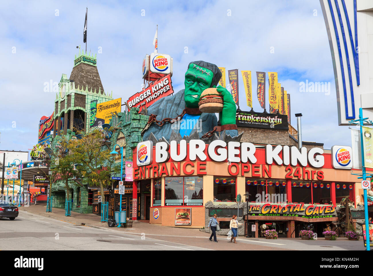 Fast Food Restaurant Burger King, de Clifton Hill Niagara Falls, Ontario, Canada Banque D'Images