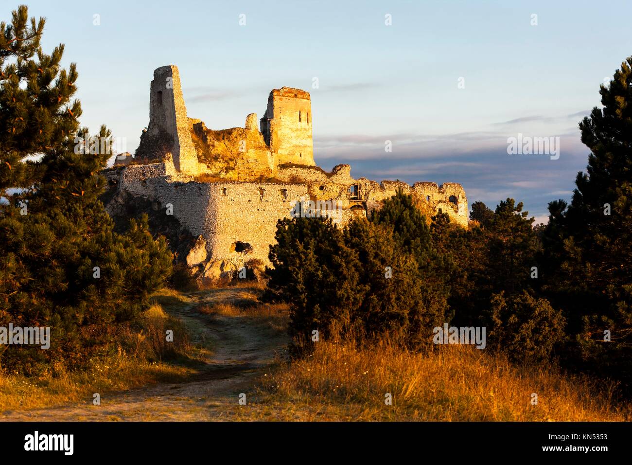 Ruines du château de Cachtice, la Slovaquie. Banque D'Images