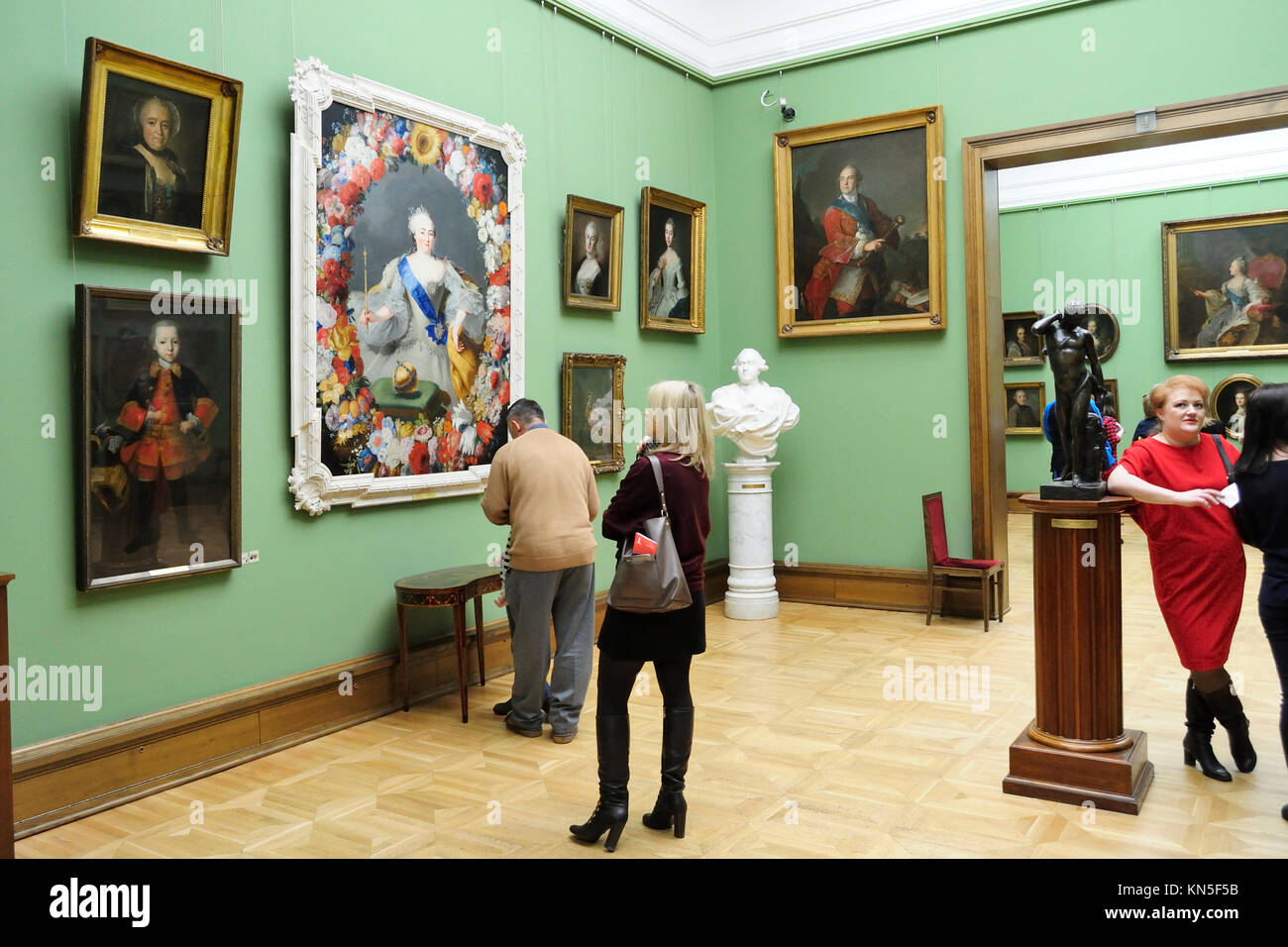 Art de la XVIIIE siècle - Exposition de peintures à la Galerie Tretiakov. Banque D'Images